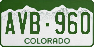 CO license plate AVB960