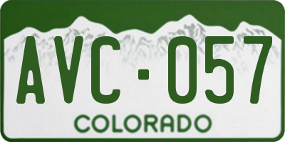 CO license plate AVC057