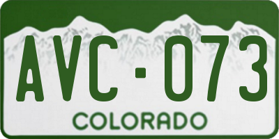 CO license plate AVC073