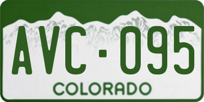CO license plate AVC095
