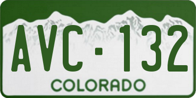 CO license plate AVC132