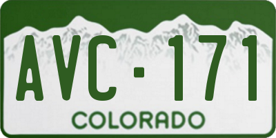 CO license plate AVC171