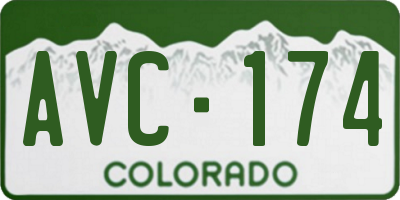 CO license plate AVC174