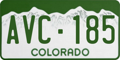 CO license plate AVC185