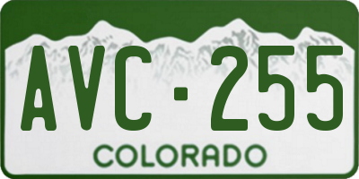 CO license plate AVC255