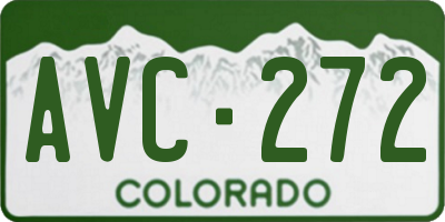 CO license plate AVC272