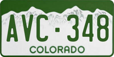 CO license plate AVC348