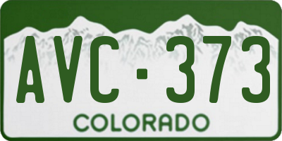 CO license plate AVC373