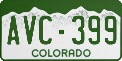 CO license plate AVC399