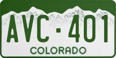 CO license plate AVC401
