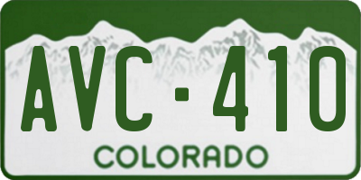 CO license plate AVC410