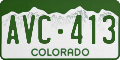 CO license plate AVC413