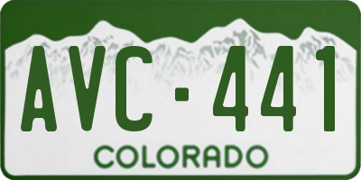 CO license plate AVC441