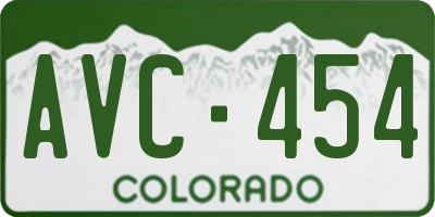 CO license plate AVC454