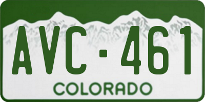 CO license plate AVC461