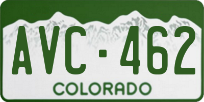 CO license plate AVC462