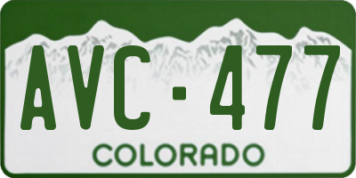 CO license plate AVC477