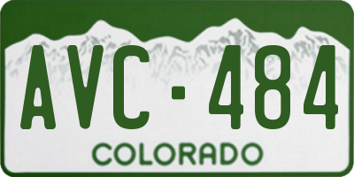 CO license plate AVC484