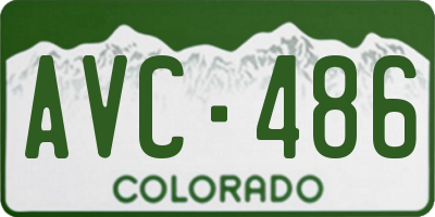 CO license plate AVC486
