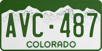 CO license plate AVC487