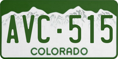 CO license plate AVC515