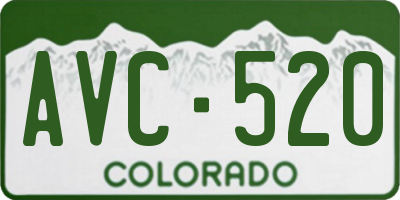 CO license plate AVC520