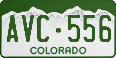 CO license plate AVC556