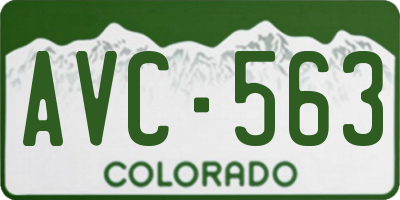 CO license plate AVC563