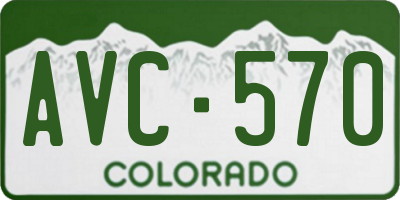 CO license plate AVC570