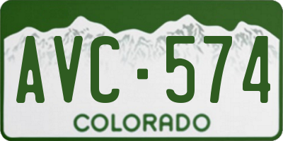 CO license plate AVC574