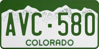 CO license plate AVC580