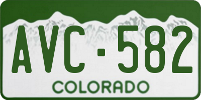 CO license plate AVC582