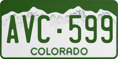 CO license plate AVC599