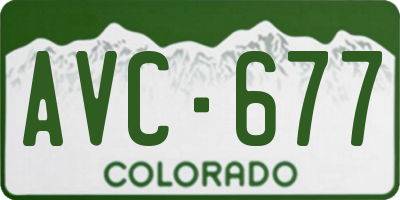 CO license plate AVC677