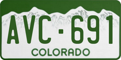 CO license plate AVC691