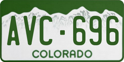 CO license plate AVC696