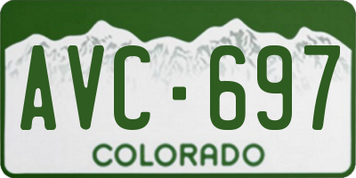 CO license plate AVC697