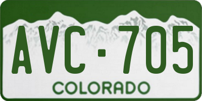 CO license plate AVC705