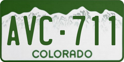 CO license plate AVC711