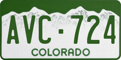 CO license plate AVC724