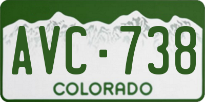 CO license plate AVC738