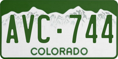 CO license plate AVC744
