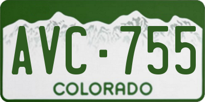 CO license plate AVC755