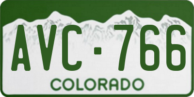 CO license plate AVC766