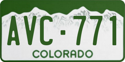 CO license plate AVC771