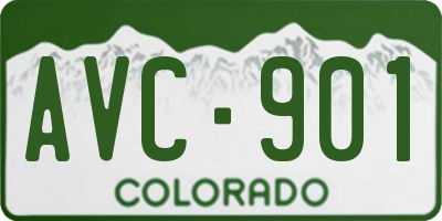 CO license plate AVC901