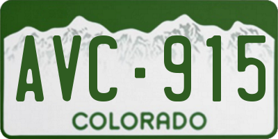 CO license plate AVC915