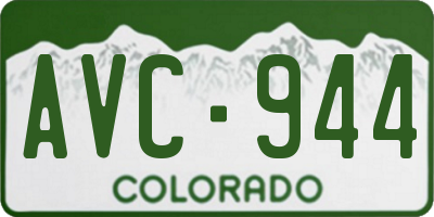 CO license plate AVC944