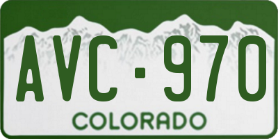 CO license plate AVC970