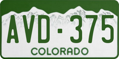 CO license plate AVD375